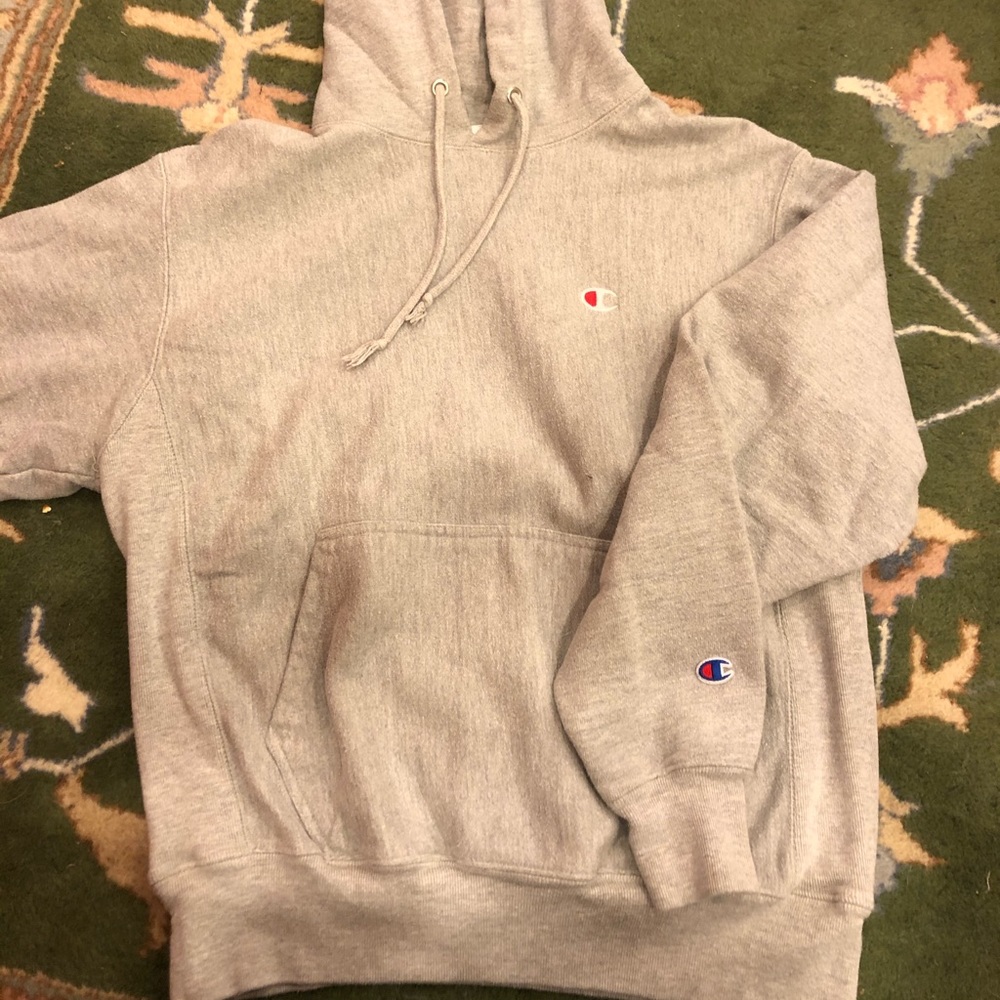 grey champion reverse weave hoodie